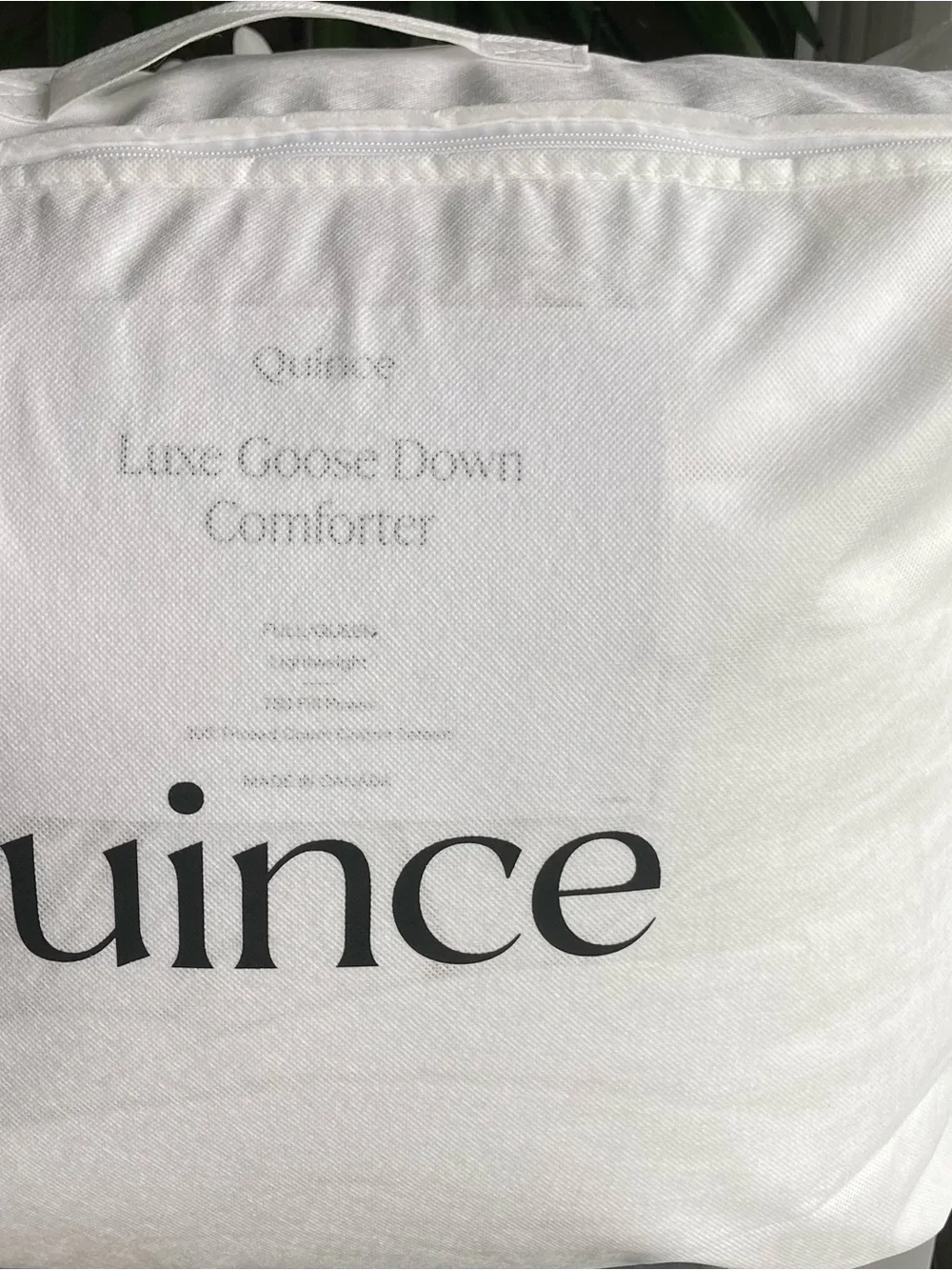 Quince White Luxe Goose Down Comforter - Plush Hotel-Style White
